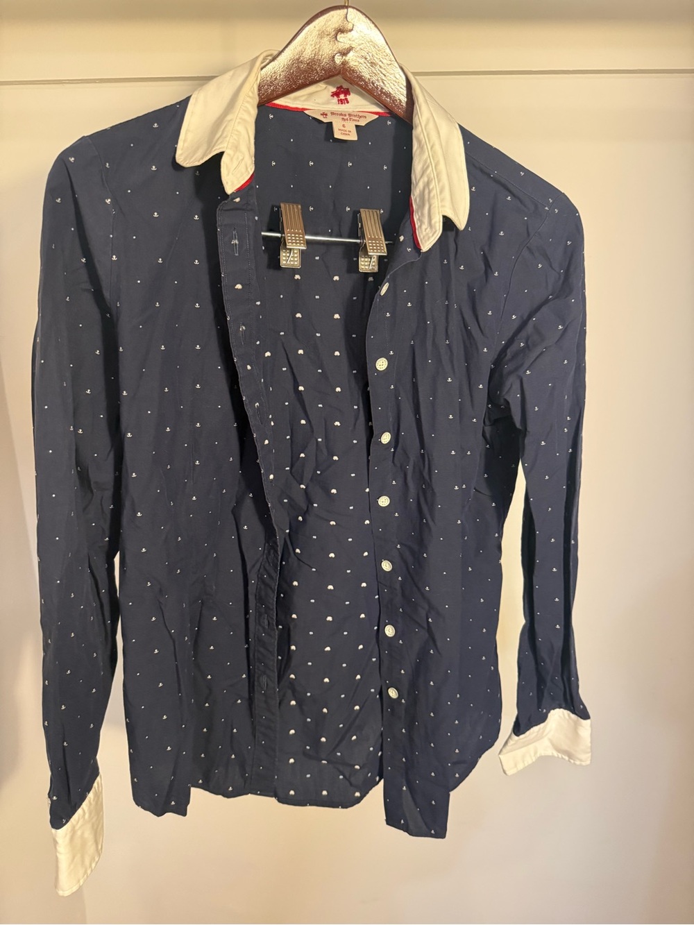 Brooks Brothers 6 Navy Button-Up Shirt
